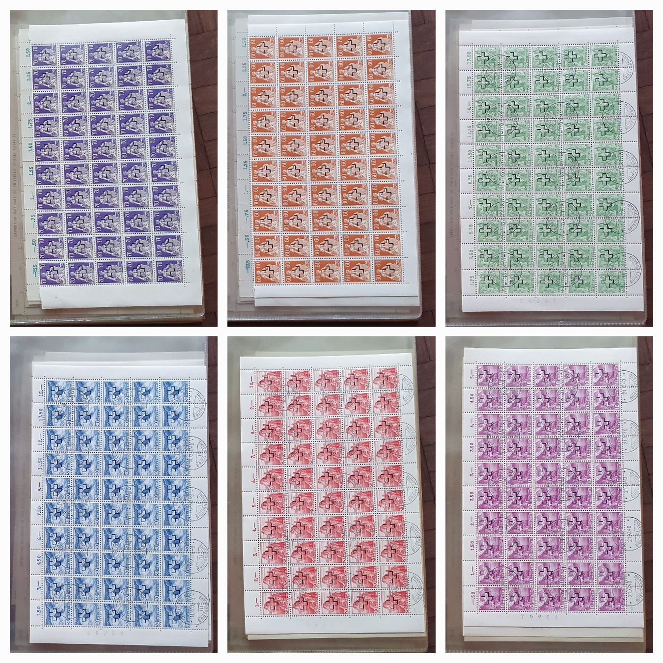 Alle Briefmarken: Album - Sammlung Bogen und Bogenteile – Gebraucht aus Kreuzlingen von Rschweiz1 3