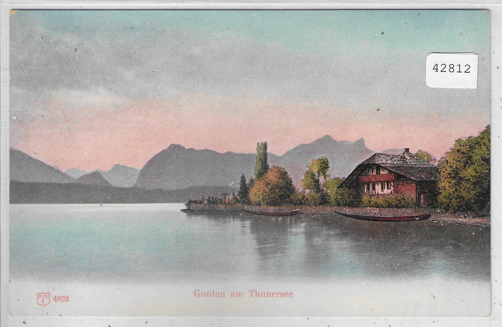 Cartoline postali: Gunten am Thunersee - Litho – Usato da Ettingen venduto da Kartenplanet