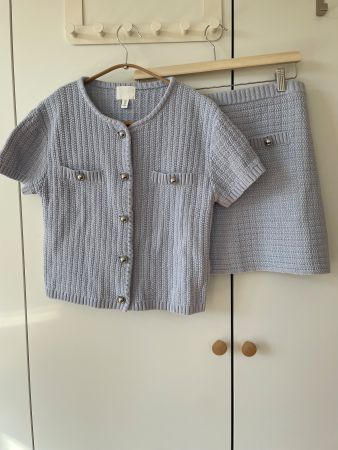 H&M Strick-Set, hellblau, Gr. M - Perfekt für den Frühling!