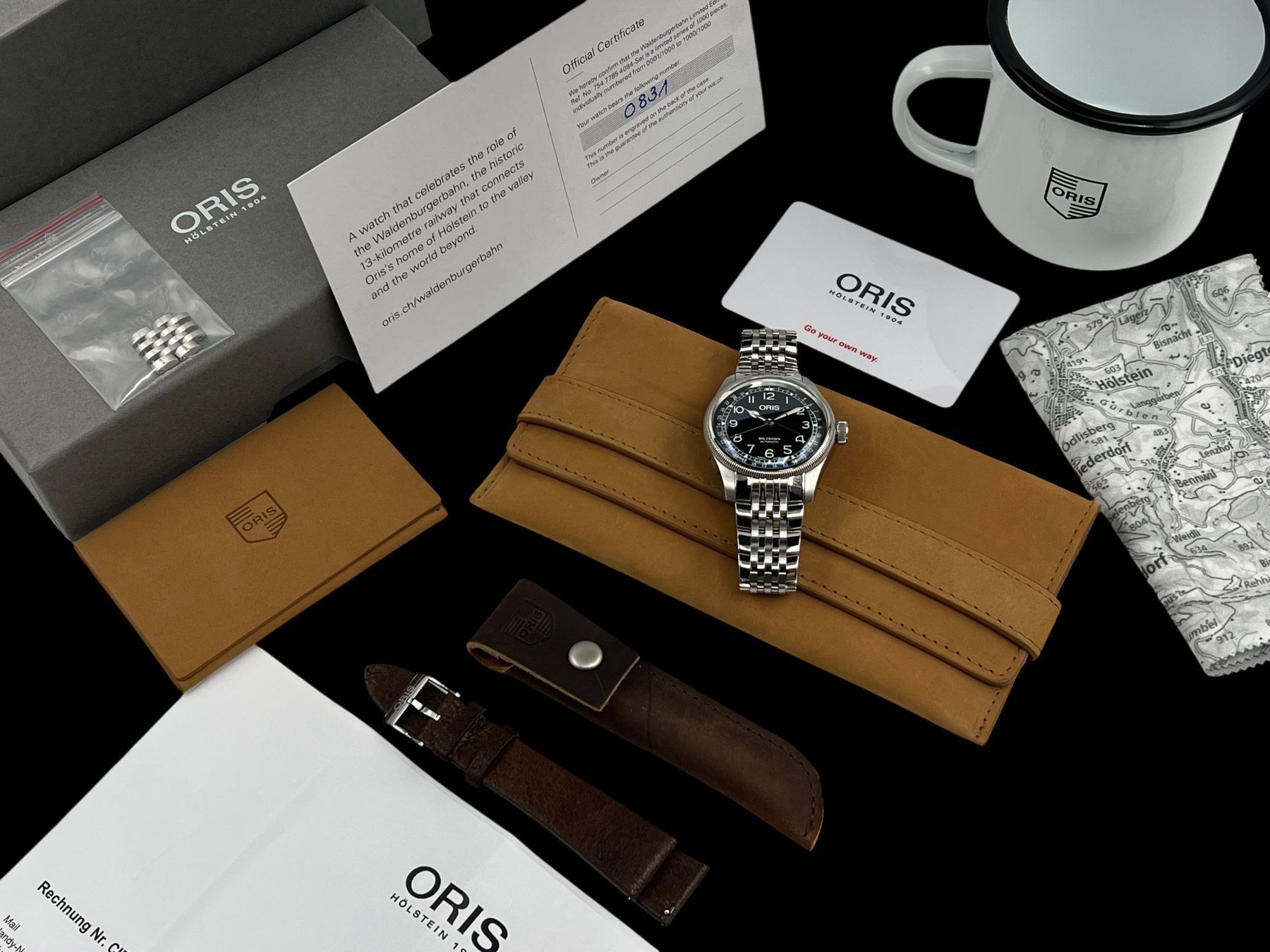 Oris Orologi: Oris Big Crown Waldenburgerbahn Limited Edition | Full Set + – Usato da Suhr venduto da watcherswiss 5