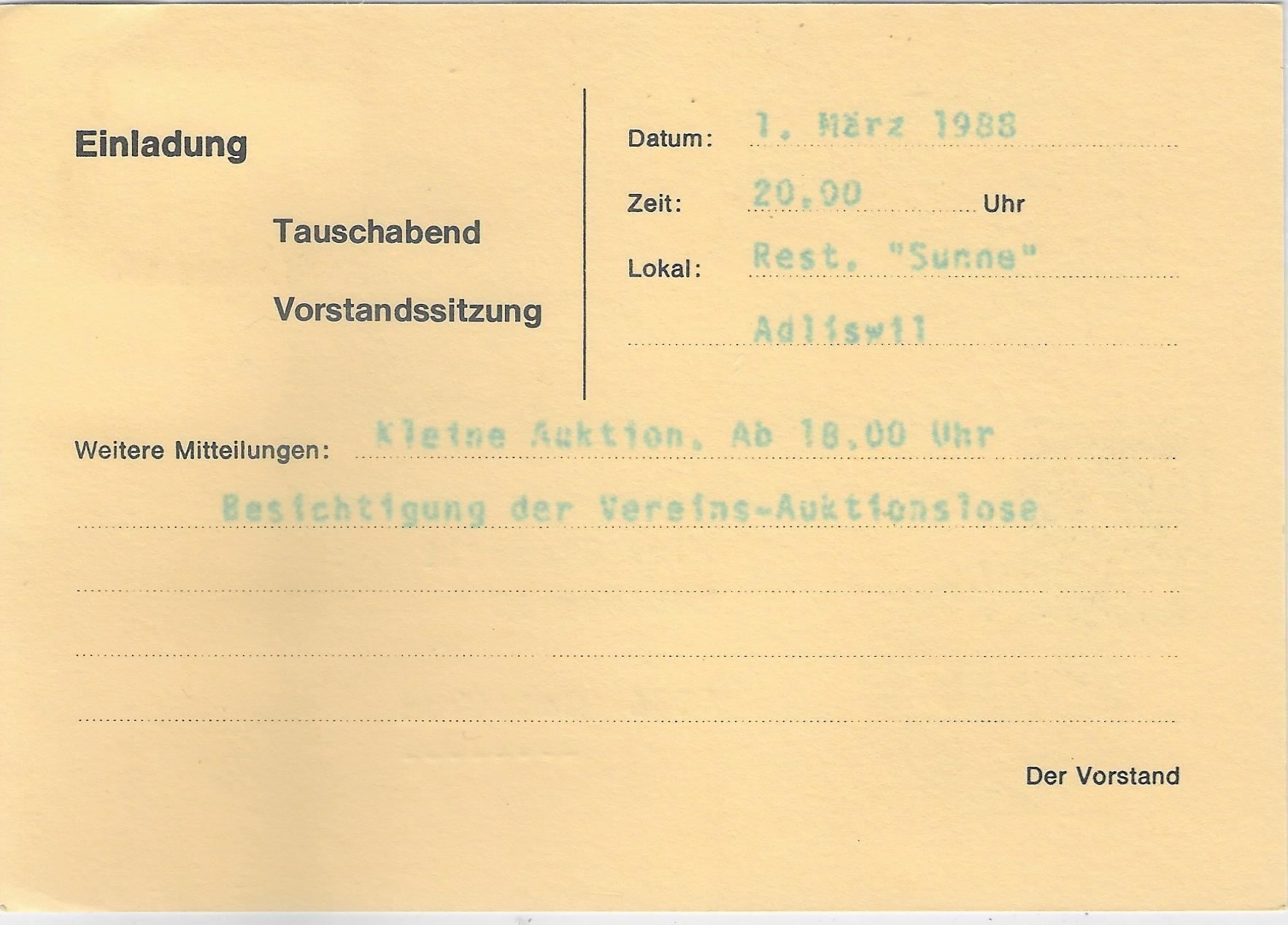 Alle Briefmarken: Werbestempel 6558 Cabbiolo 15.2.1988 – Gebraucht aus Ettingen von Kartenplanet 1