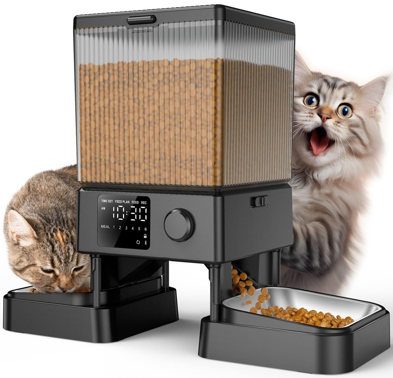 Futter: Futterautomat Katze 2 Näpfe automatisch – Neu und originalverpackt aus Basel von EchoPeak