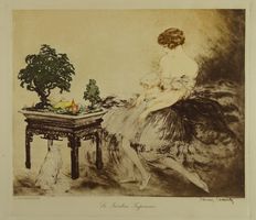 LOUIS ICART: LE JARDIN JAPONAIS, FARBRADIERUNG 1932