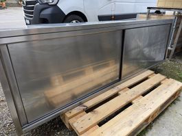 Edelstahl-Schrank mit Schiebetüren ##134