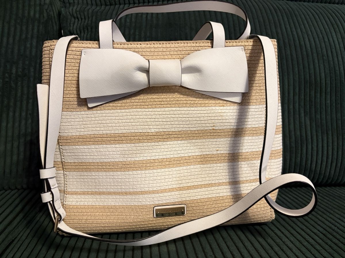 Kate Spade Borse da donna: Handtasche Kate Spade beige gestreift – Nuovo (secondo la descrizione) da Winterthur venduto da nic_x97t