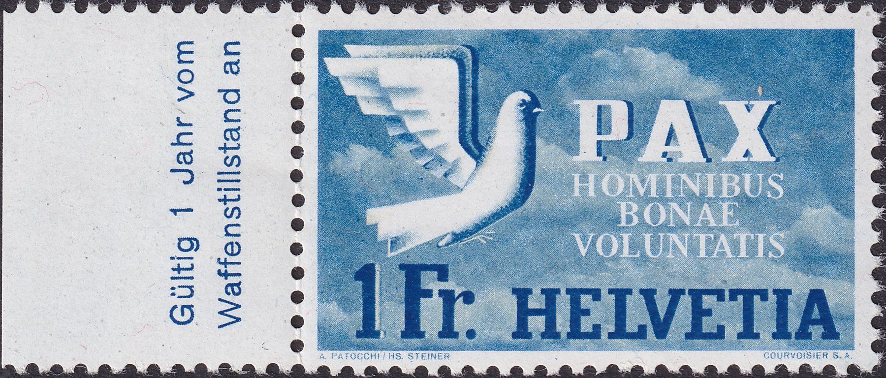 Alle Briefmarken: 1945, PAX Nr.270 ** postfrisch mit "TAB", Kat: 20.-+ – Gebraucht aus Sursee von Luzernerraute
