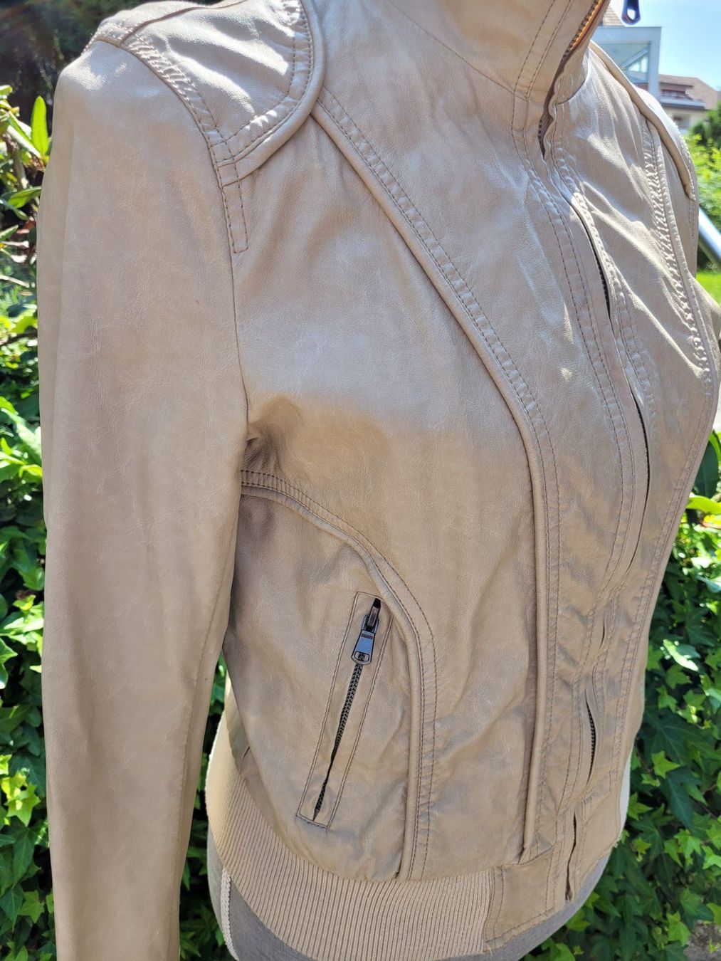 Giacche: L / 42, Kunstleder JACKE in Beige – Usato da Nottwil venduto da echtMOMO 2