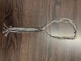 Statement Kette Silber Schwarz von Guess