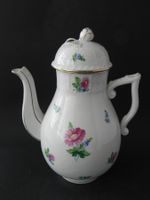 Grosse alte Kaffeekanne HEREND mit Blumendekor * Ungarn