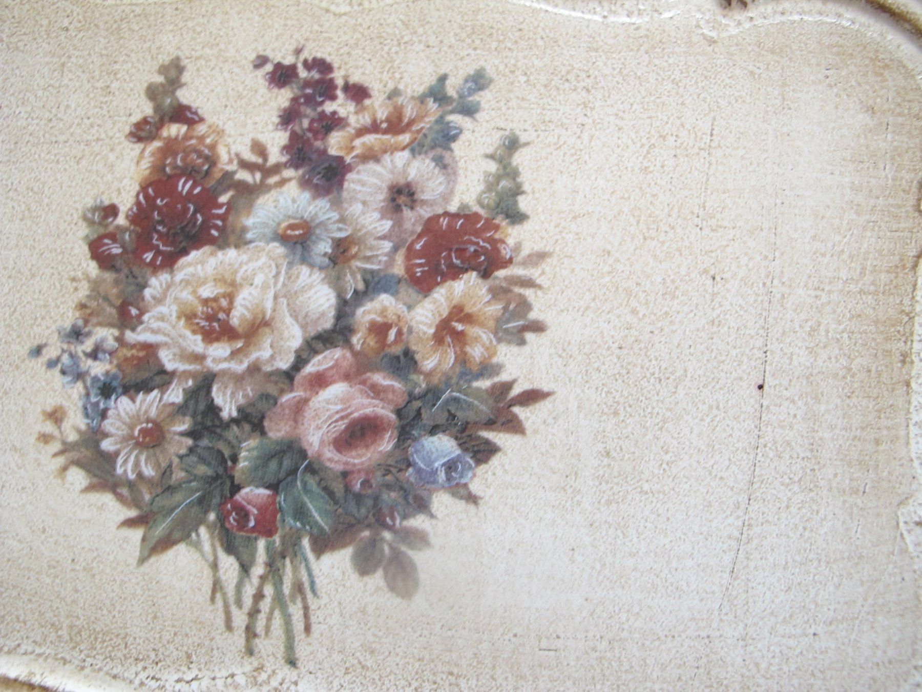 Piatti di portata: Schönes Vintage Tablett Holztablett Shabby chic Deko – Usato da Löhningen venduto da Chimae67 9