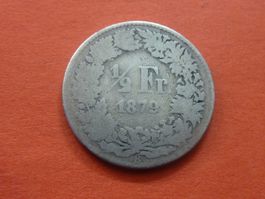 1/2 Fr.  1879  -  Ungereinigt  -