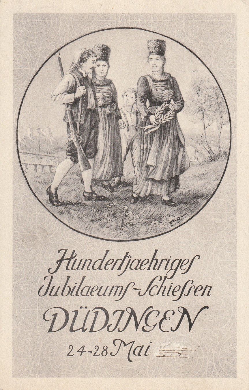Cartoline postali: AK Düdingen - gel. 5.1.1919 – Usato da Fribourg venduto da schnalla92