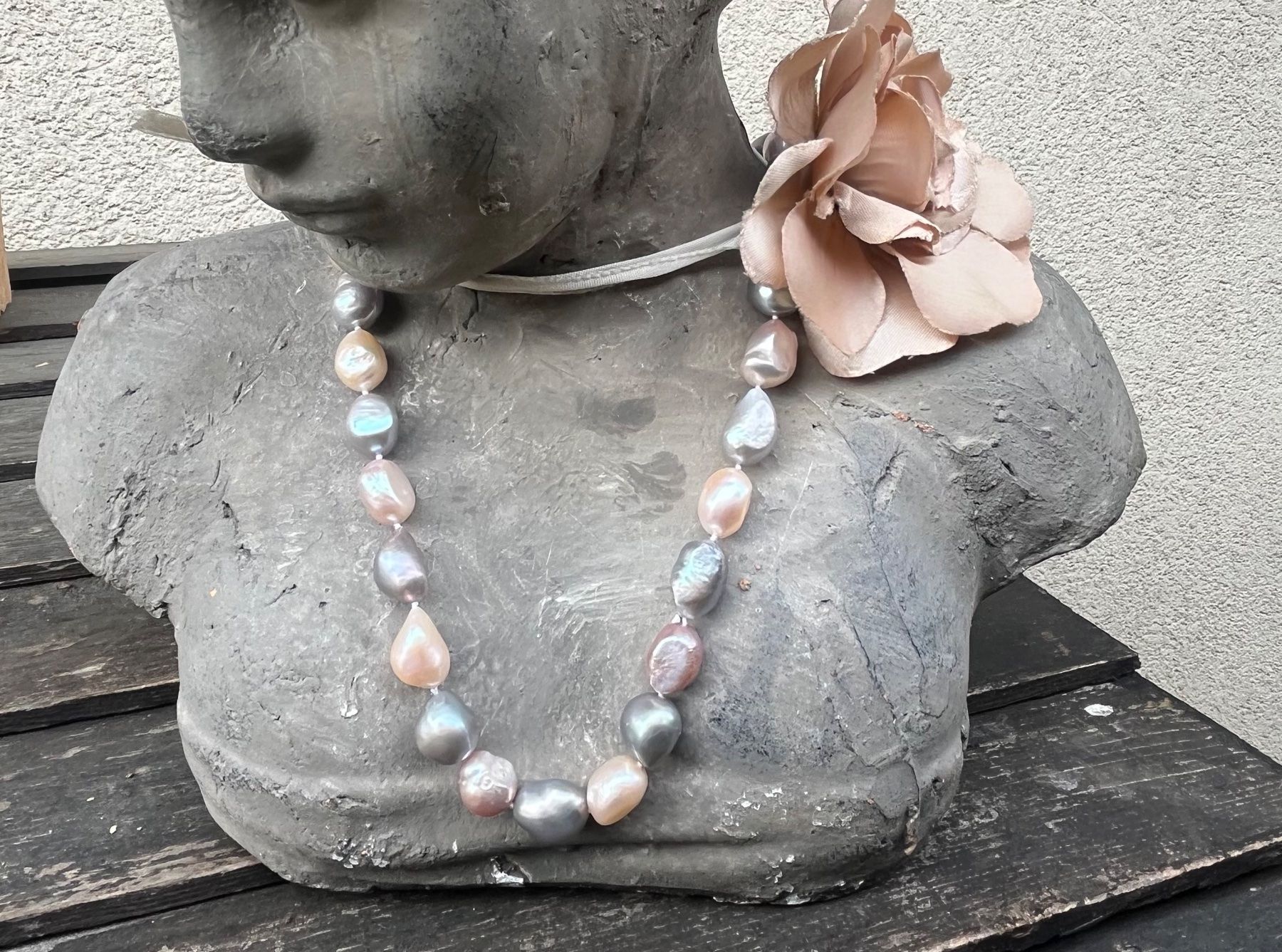 Perlen (unechte): SWZ Perlenkette, Barock – Neu (gemäss Beschreibung) aus Diegten von hamofi57 3