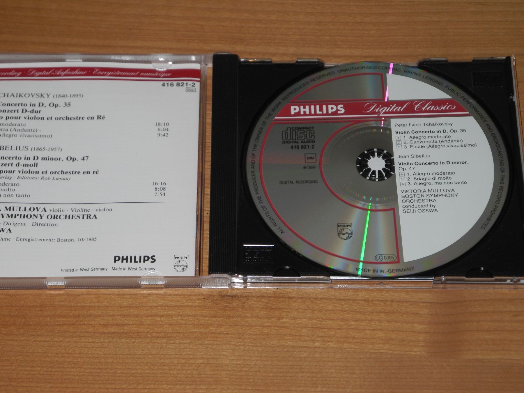 CDs: TSCHAIKOWSKI: VIOLINKONZERT - MULLOVA / OZAWA - PHILIPS – Neu (gemäss Beschreibung) aus Fahrwangen von Swirl2 1
