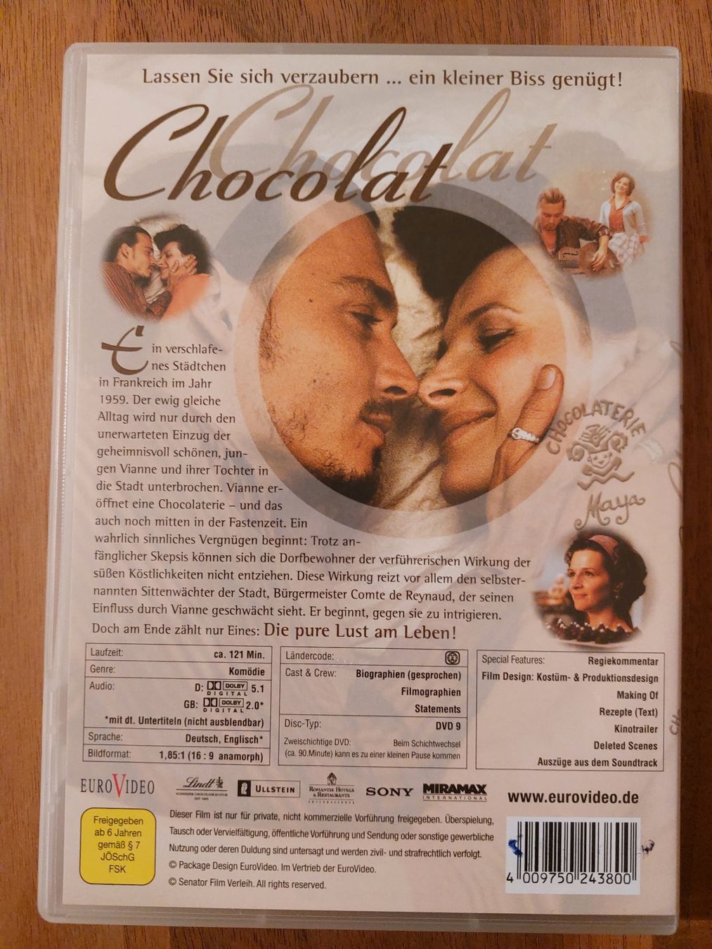 Tutti i DVDs: DVD - Chocolat – Usato da Rheinfelden venduto da FilmAuktion 1