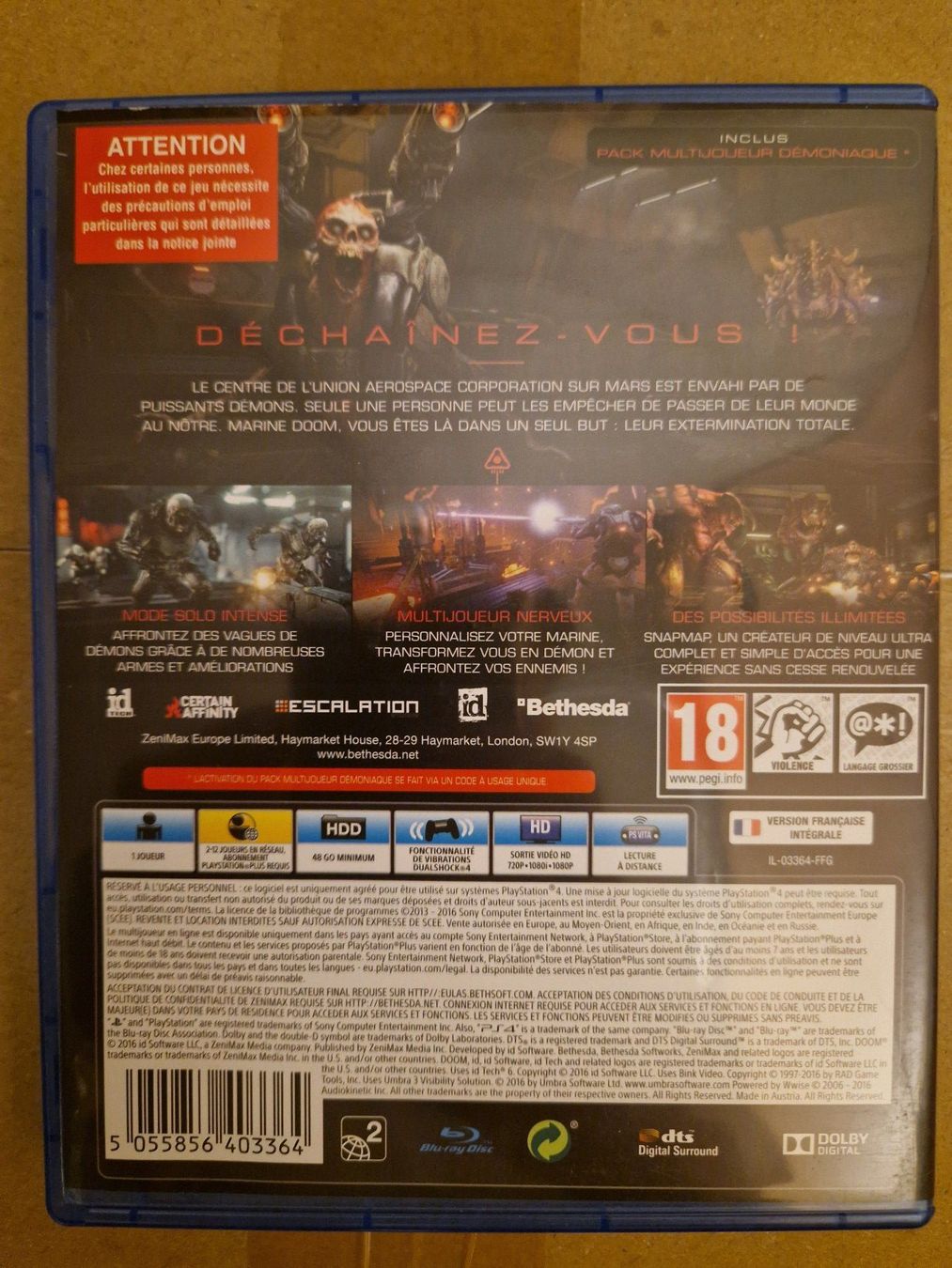 Giochi: Playstation, PS4 - Doom – Nuovo (secondo la descrizione) da Grand-Lancy venduto da jer_m8tv 1