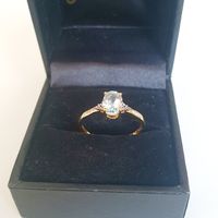 Damen ring Silberring 925 in Gold Ton Gr 17.2mm