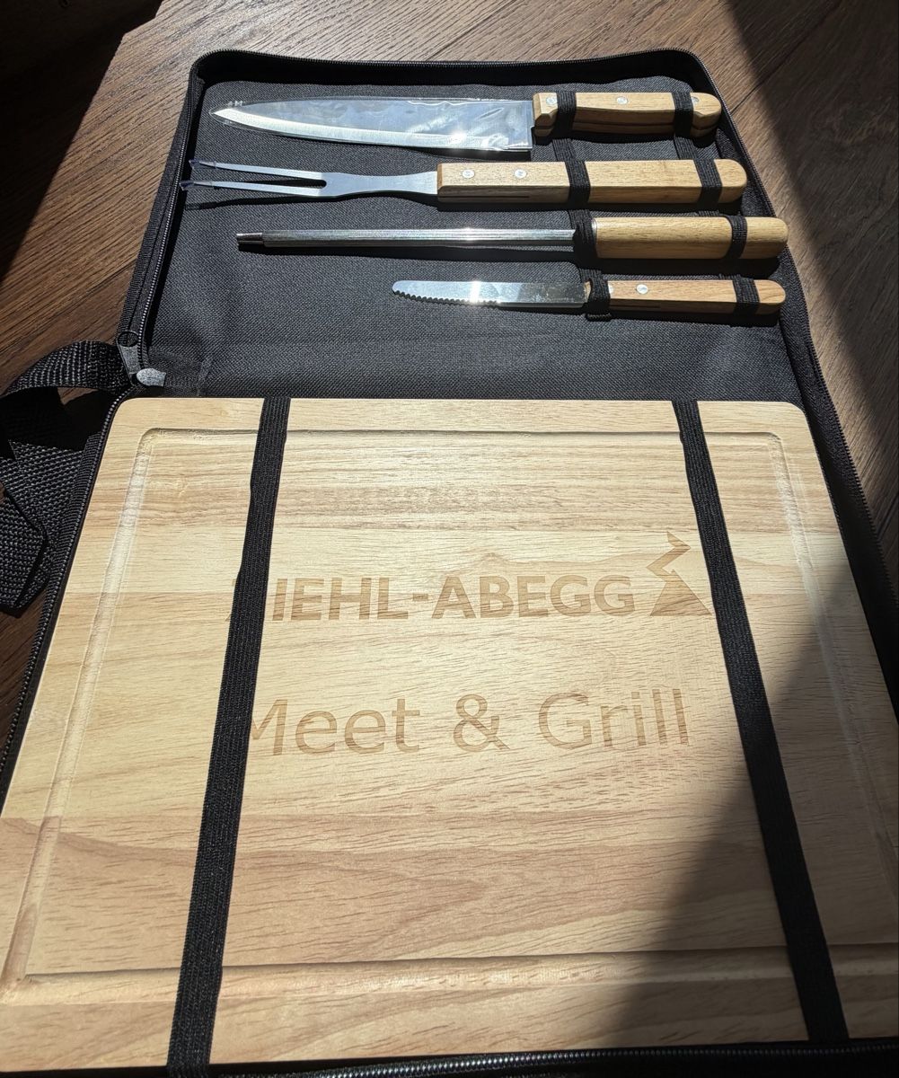 Messer: Fleischmesser Set mit Brett Koffer neu – Neu (gemäss Beschreibung) aus Appenzell von ErMaBaGm 1