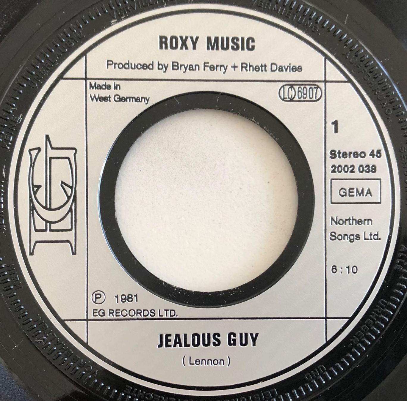 Dischi in vinile: ROXY MUSIC - JEALOUS GUY – Usato da Poliez-Pittet venduto da Newtown-Records 2