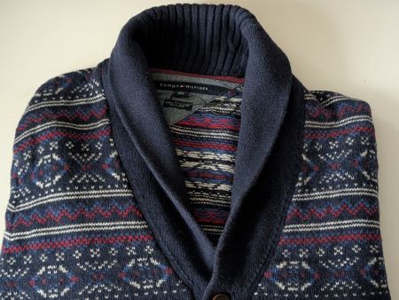 Tommy Hilfiger Cardigan /Wollstrickjacke Gr. XL, blau