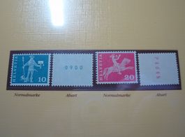 Abart postgesch. Motive 1960, Rollenmarke mit Nummern **