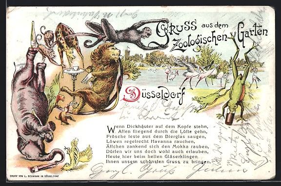 Litho Düsseldorf, Zoologischer Garten, Kaufen auf Ricardo
