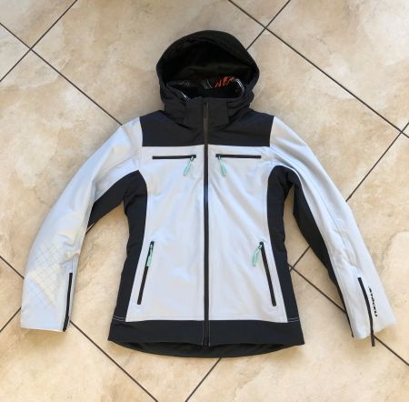 Stöckli Skijacke, Damen, Gr. 36/S, Weiss/Schwarz