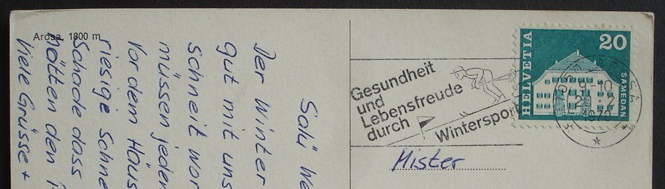 Cartoline postali: AROSA – Usato da Jona venduto da philajona 1