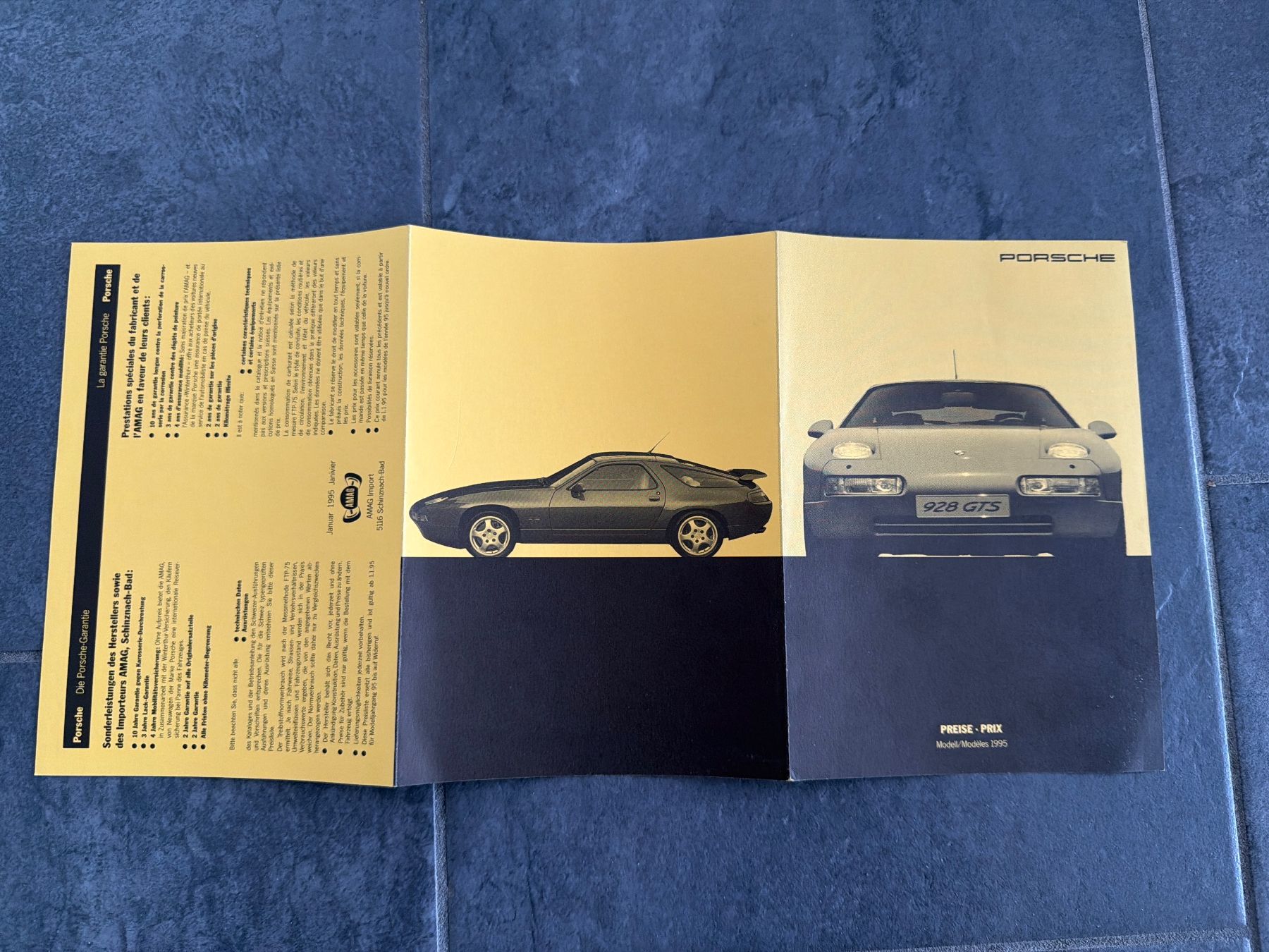 Porsche Dokumente: Porsche 928 GTS - Preisliste von 1995 – Neu (gemäss Beschreibung) aus Wolfwil von Rolex1 2