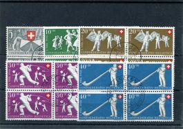 1951 PP Nr. 51-55 im V'block gestempelt