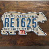  🇨🇦 Autoschild, Northwest Territories RE1625 - Kanada