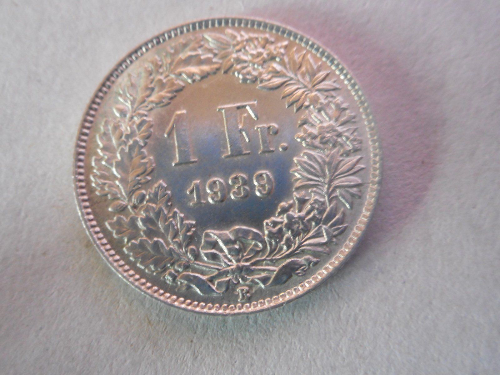Tutti le monete: 1 Fr. 1939 silber  unz/stgl – Nuovo (secondo la descrizione) da Kriegstetten venduto da pizlad2010