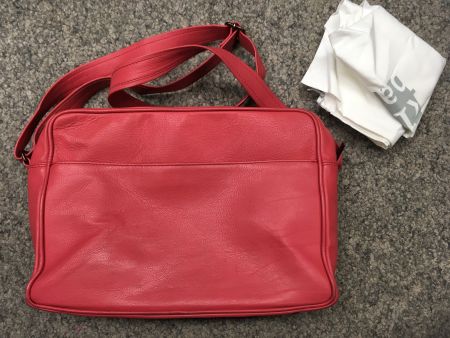 kleinbasel Laptop Leder Tasche Seta Quer fraise gebraucht