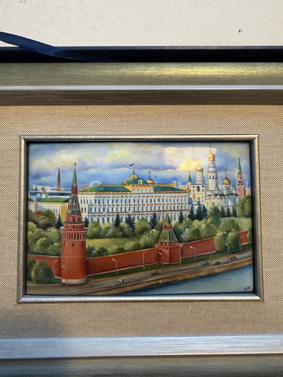 Gemälde: Russian Kremlin Rostov Finift Hand Painted Enamel Ar – Neu (gemäss Beschreibung) aus Genève von sho_67qj 1
