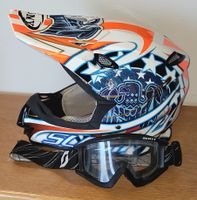 Casco integrale Suomy da motocross + maschera Scott Tg. M