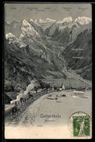 Gotthardbahn fährt auf der Nordseite vo