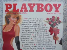 Sex Magazin Erotik US PLAYBOY 1989 Feb + Poster Top Zustand