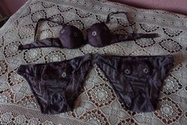 Sehr schönes 3-teiliges Dessous-Set, Essentiel, 80A/2x Gr. M