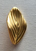 Jolie Broche Vintage Feuille Stylisée – Style Résine / Lucit