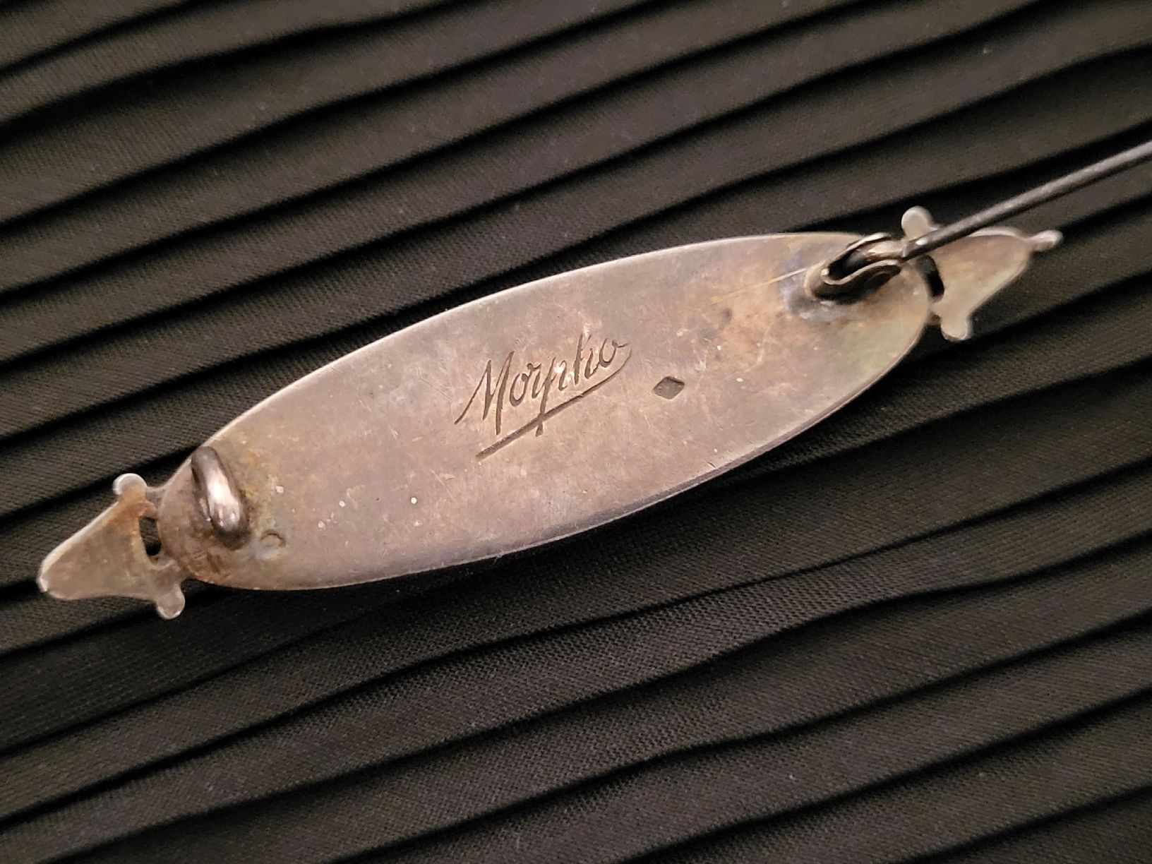 Spille & Fermagli: Elegante Vintage Brosche mit Morpho-Schmetterling, Silber – Usato da Allschwil venduto da Uhrenbinz 3