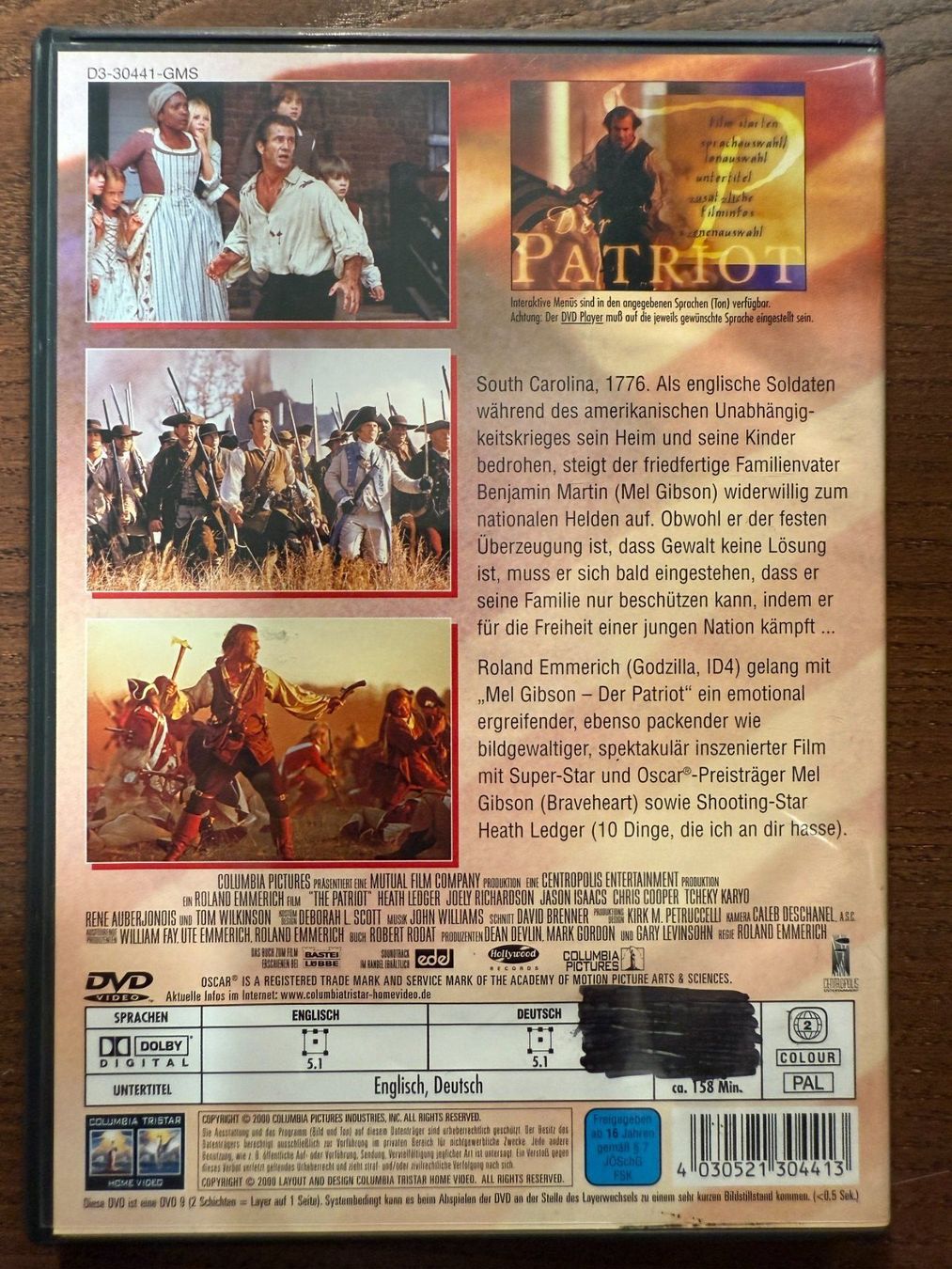 Tutti i DVDs: Der Patriot – Usato da Zürich venduto da FilmFreunde 1