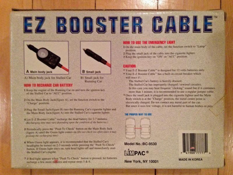 Kabel: Überbrückungskabel EZ Booster CABLE – Neu und originalverpackt aus Zürich von wearehappy 2