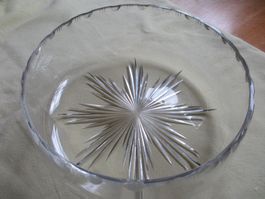 Kristall Glasschale mit Sternschliff, Vintage
