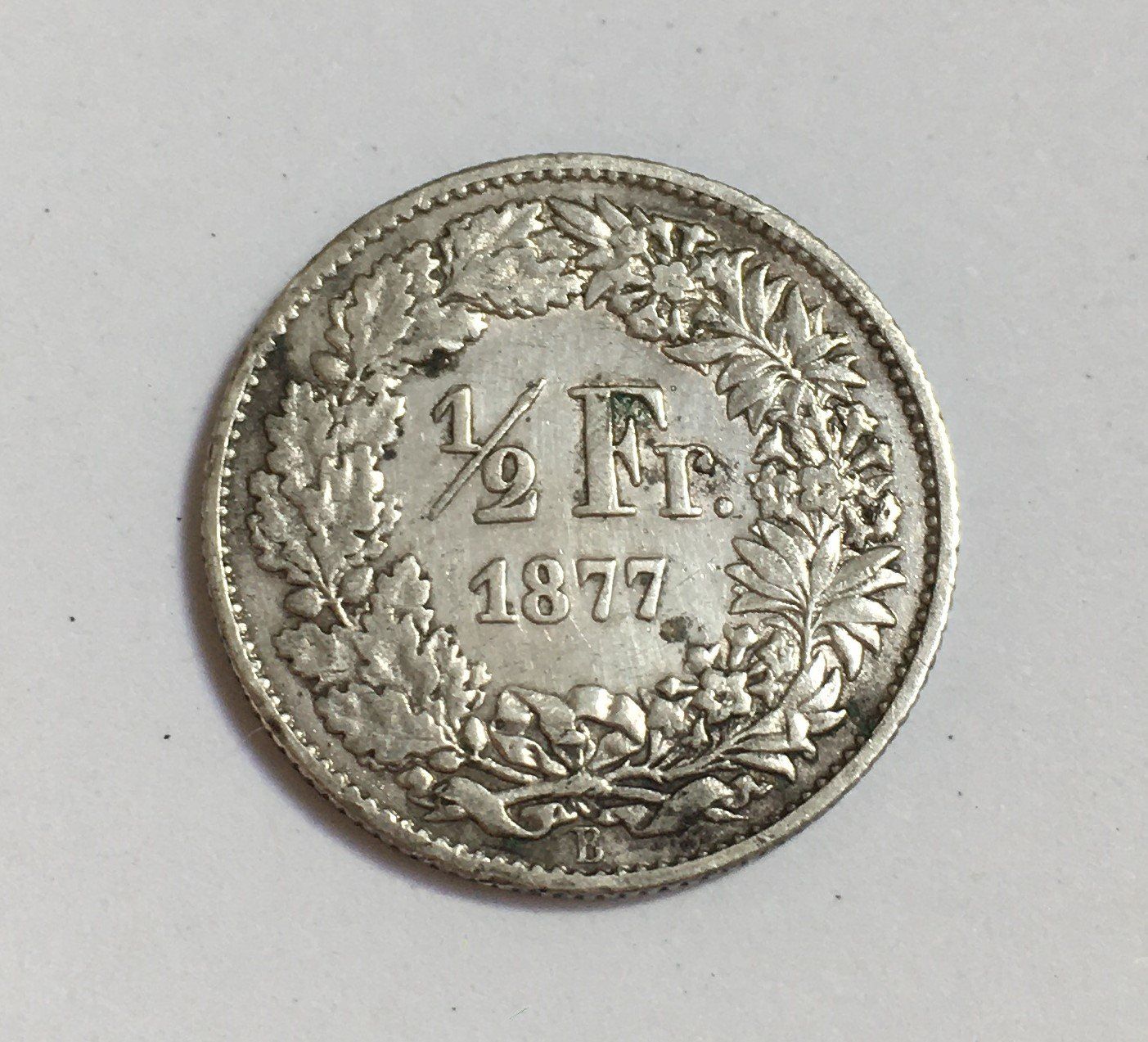 Tutti le monete: 1877 50 Rappen vz *RAR* – Usato da Kirchberg SG venduto da Zenhad69