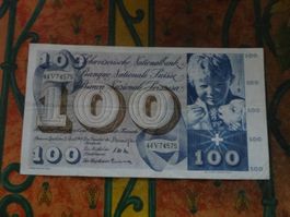 SUISSE  100  Francs  1964  (4575)  Billet