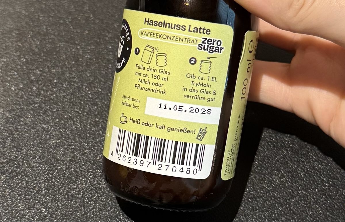 Cibi & Specialità: TryMoin Kaffeekonzentrat Haselnuss Latte, neu! – Nuovo e nell'imballaggio originale da Tuggen venduto da jess_gls06 1