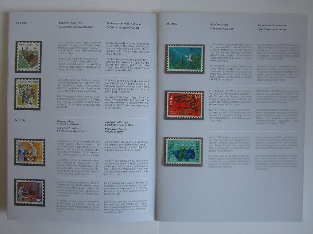 Tous les timbres: Briefmarken Schweiz 1992 – Neuf avec emballage d'origine à Saland par k_z_tny8 4