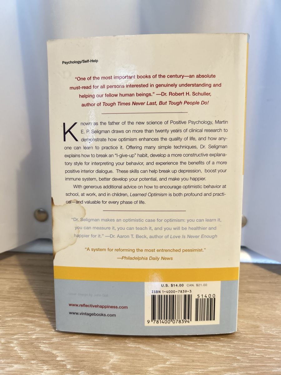 Libri: Gelesenes Buch: Learned Optimism - Martin Seligman – Usato da Schaffhausen venduto da Alinas-Kinderwelt 2