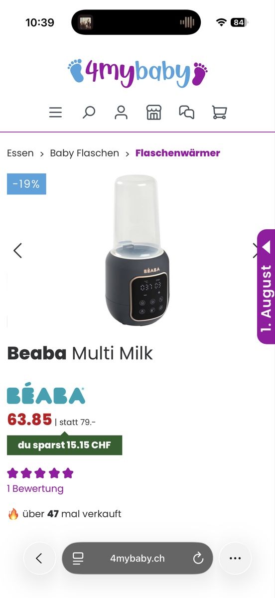 Baby-Mahlzeiten: Beaba Multi Milk Flaschenwärmer Baby – Gebraucht aus Uitikon Waldegg von sdman 4