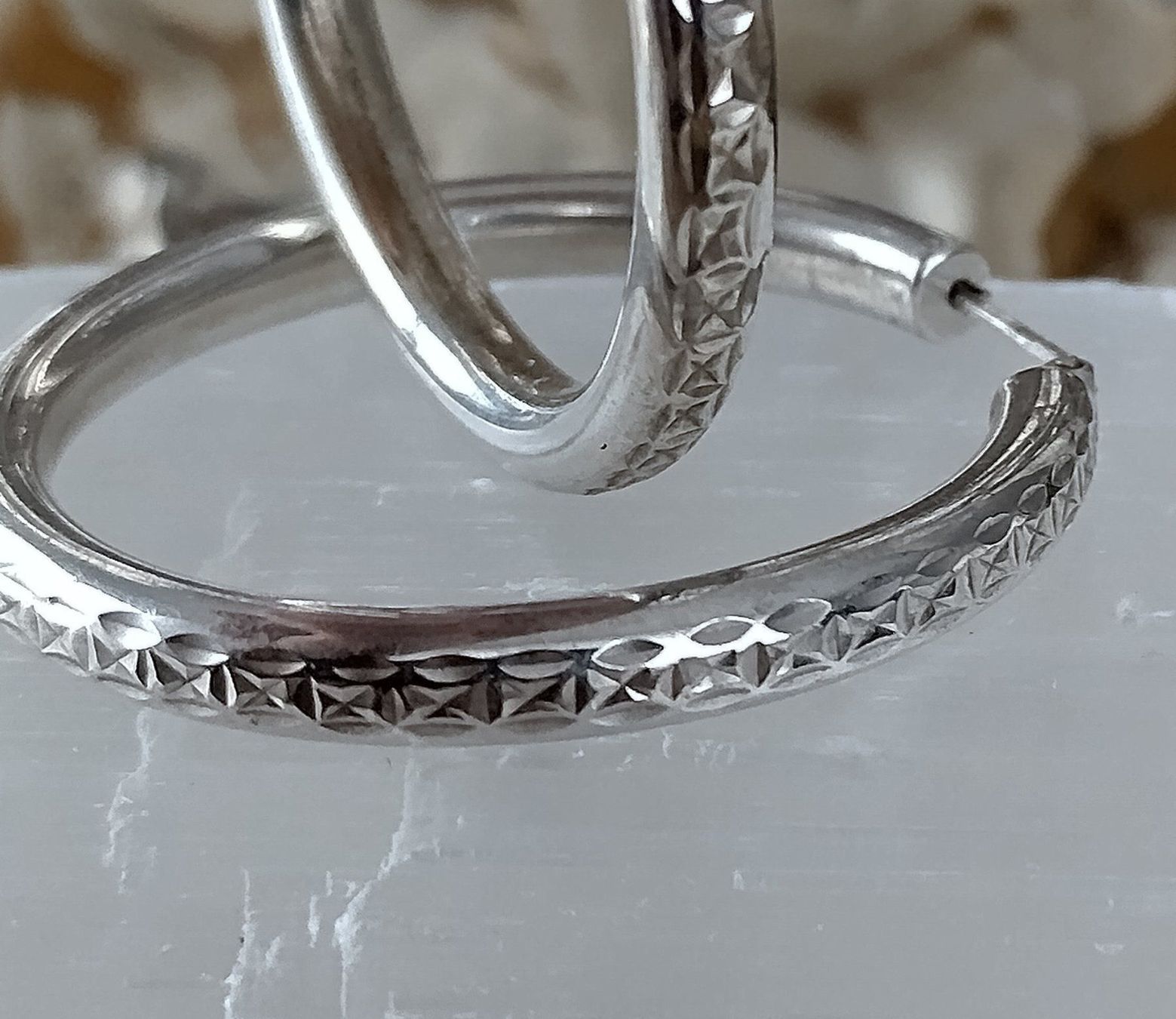 Orecchini pendenti & Orecchini a lobo: GROSSE CREOLEN OHRRINGE IN 925 SILBER – Usato da Romanshorn venduto da BoutiqueA 5